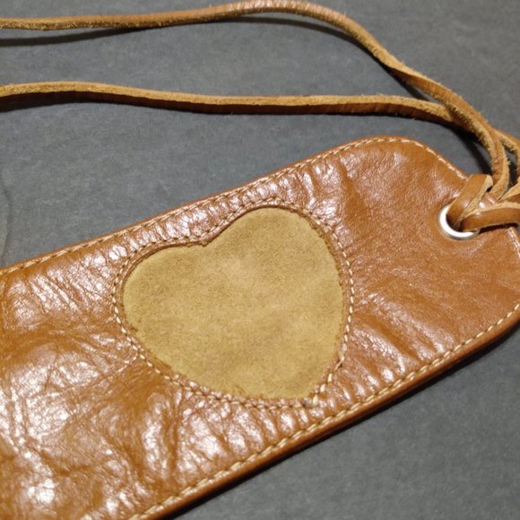 Athé Vanessa Bruno Brown Supple Leather Belt Suede Hearts Leather Tying Cords main image 5